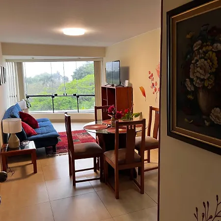 Bonito Depa San Isidro Cama Queen Home Office Wifi Y Cochera Lima Extérieur photo